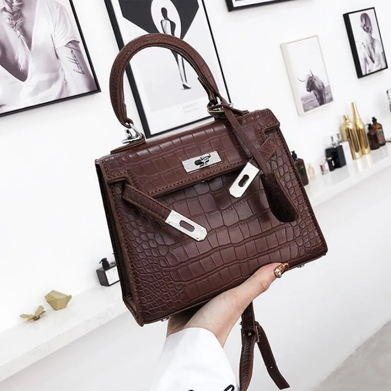 

Luxury Handbags Women Bags Designer Fashion Female Shoulder Bags High Quality PU Leather Handbags Alligator Bags For Women 2019