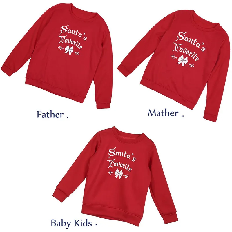 

Father Mother Kids Family Clothing Parent-Child Casual Loose Long Sleeve O-Neck Sweatshirt Matching Outfit Pullover Clothes