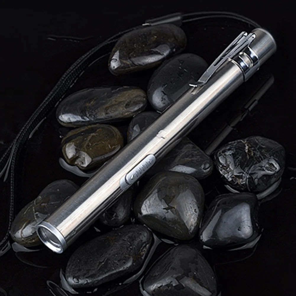 

Torch Led Stainless Steel Visual Oral Throat Flashlight USB Rechargeable Camping Mini Portable Medical Examination Pen Clip