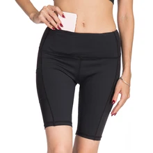 Женская одежда капри для йоги, обтягивающие спортивные шорты для йоги, женская одежда для йоги с высокой талией, контроль живота, тренировки с 3 карманами