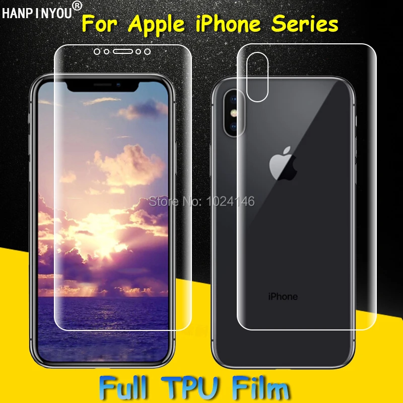 

Front/Back Full Coverage Clear Soft TPU Film Screen Protector For Apple iPhone X XS MAX XR 6 6s 7 8 Plus SE (Not Tempered Glass)