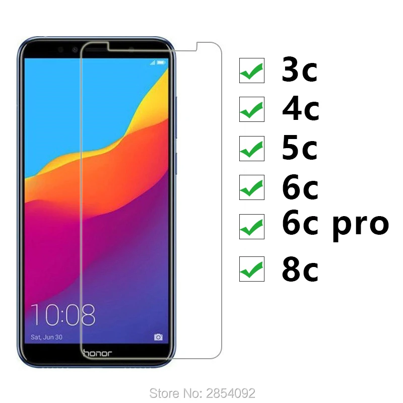 2 шт. закаленное Стекло для Huawei Honor 3C 4c 5c 6c Pro 8c защитный глас Экран протектор на 6 cpro