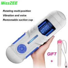 Hand free Male Masturbators Vibrator Sex Toys for Men masturbatings rotation Silicone Artificial Vagina real Pussy dildo sextoy