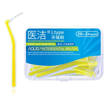 

22pcs L Shape Tooth Interdental Brush Oral Care Cleaning Orthodontic Brush 0.6-1.5 Green Adults Oral Hygiene Tools Accessories