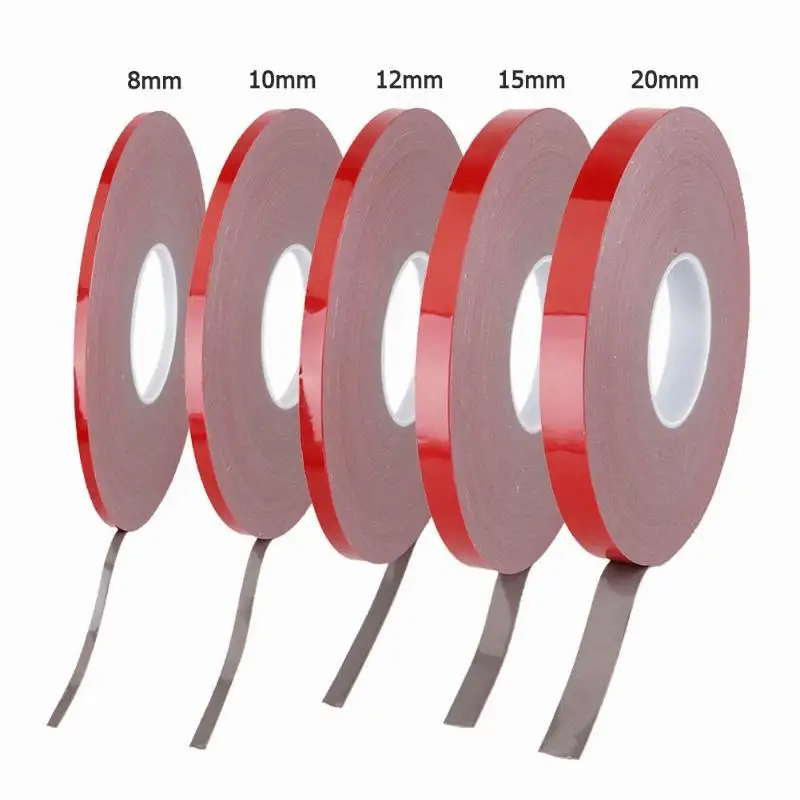 

1 Roll 8/10/12/15/20mm 33m Waterproof Double Sided Adhesive Tape Grey No Traces Sticker for Phone Screen Repair Accessories