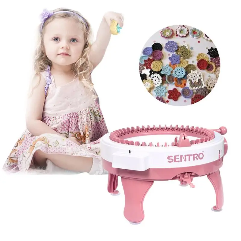 Милый розовый цвет умный ткацкий вязальная машина игрушка для детей домик играющая игрушка для девочек подарок на день рождения хороший Рождественский подарок в коробке