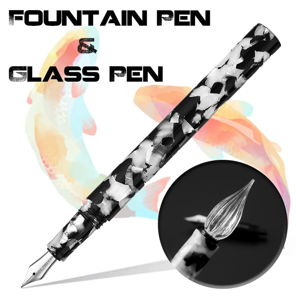 

2Pcs 1cm Mini Nib Cartridge Fountain Pen With Gift Box Stationery Office school supplies Art creation painting Font design