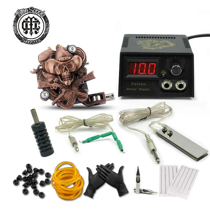 

Tattoo Machine Shader & Liner Assorted Tattoo Gun Power grip Needles tips Accessories Kits Supply Free shipping For USA
