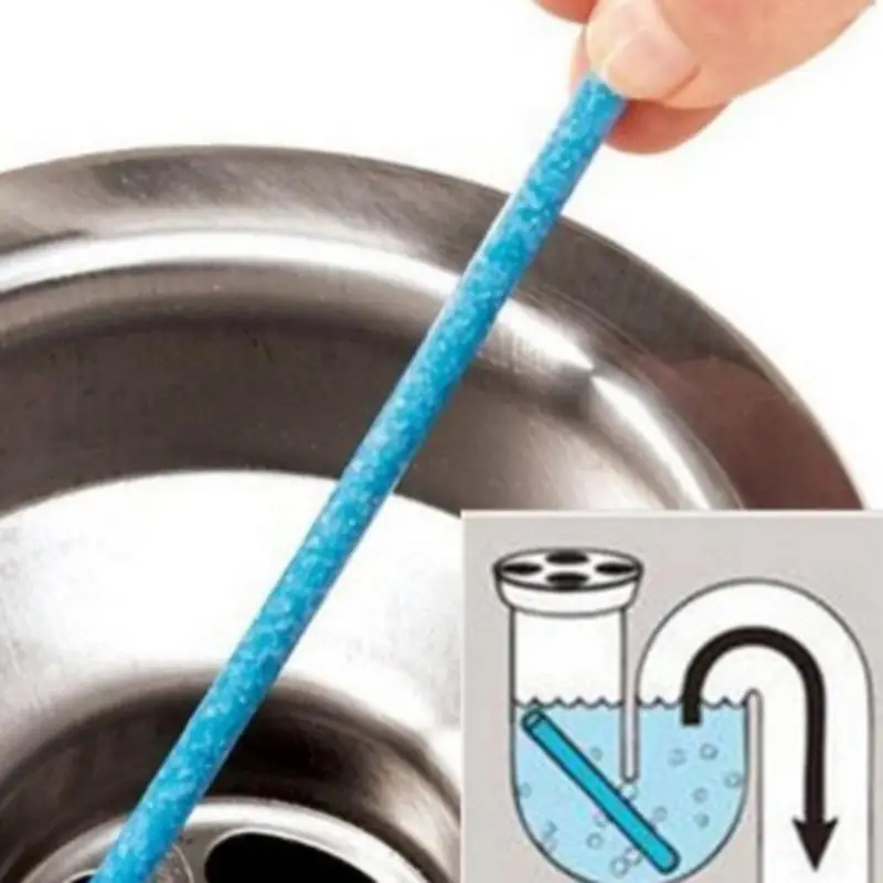 

12pcs/bag Kitchen Decontamination Rod Stick Toilet Bathtub drainer cleaner Sewer Cleaning Unscented Dispel Stink Sticks