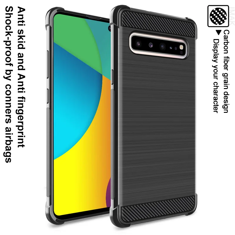 Airbag shockproof for Samsung Galaxy S10 5G Case Imak soft TPU Back cover Anti Fingerprint Silicone Cases Phone protection |