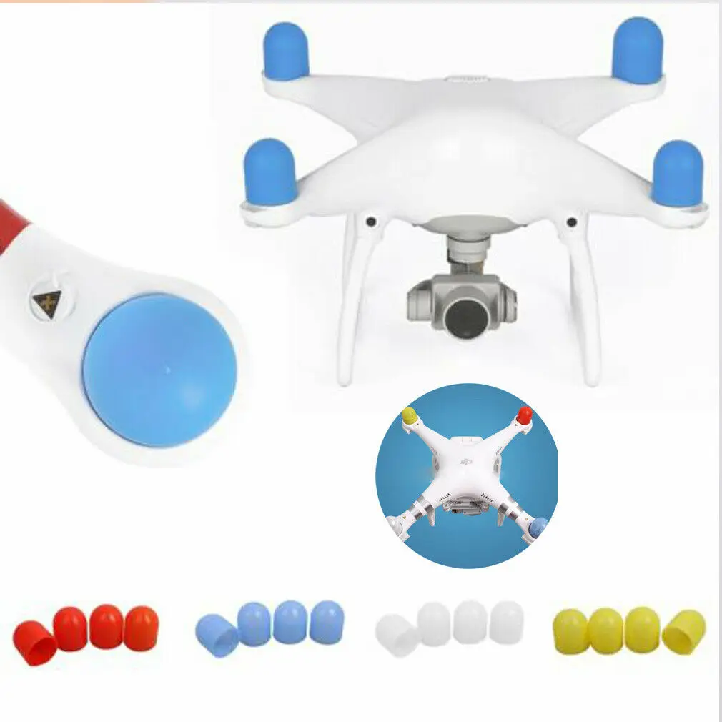 

White color 4x Silicon Motor Protective Guard Cap Cover Accessories for DJI Phantom