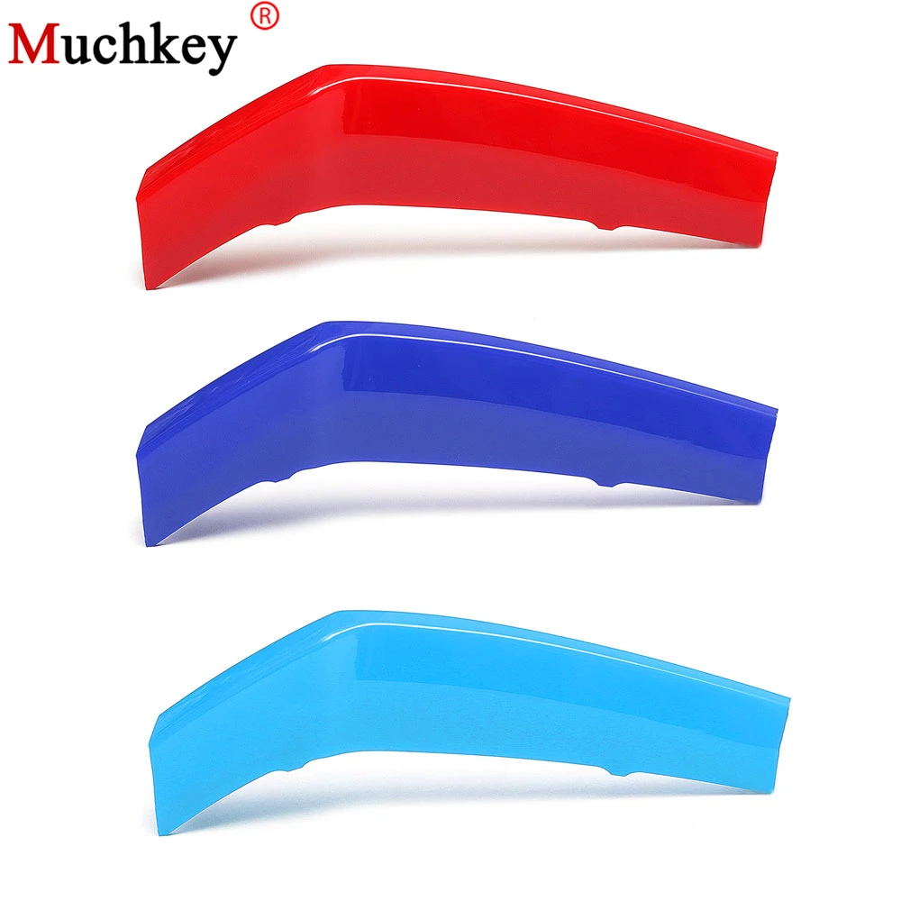 

3pcs/set M Color 3D Sticker Strip Grille Grill Cover Clip Trim Decals For BMW 6 Series F06 F12 F13 2016 2017 2018