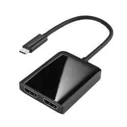 Зеркальная поверхность USB-C концентратор адаптер USB-C 3,1 Тип C Мужской Двойной HDMI Женский 4 К конвертер для Macbook Высокое качество женский