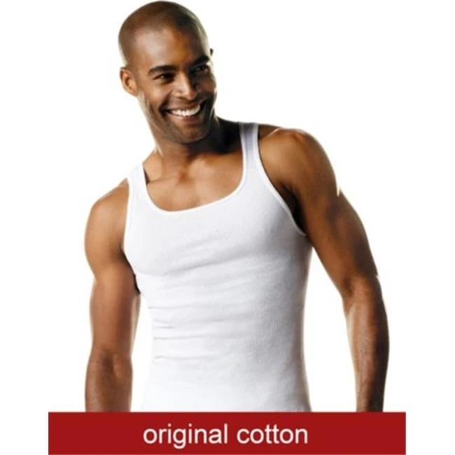 Hanes 43935542900 372AG7 мужская безрукавка мягкая рубашка белая средняя|Спортивные топы| |