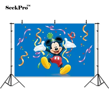 

thin vinyl Mickey Confetti Birthday hat party baby children photo Backgrounds Professional indoor Photographic studio Backdrop