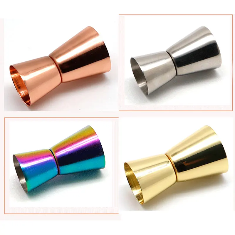 

1Pcs New 15ml-30ml Cocktail Bar Jigger Stainless Steel Japanese Design Jigger Double Spirit Measuring Cup Bartender