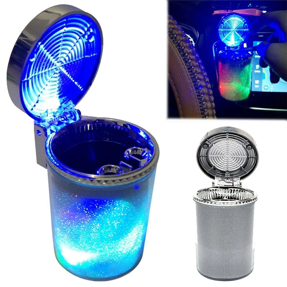 

Colorful Car Cigarette Ashtray Cup Holder Car Air Vent Cigarette Ashtray with LED Light
