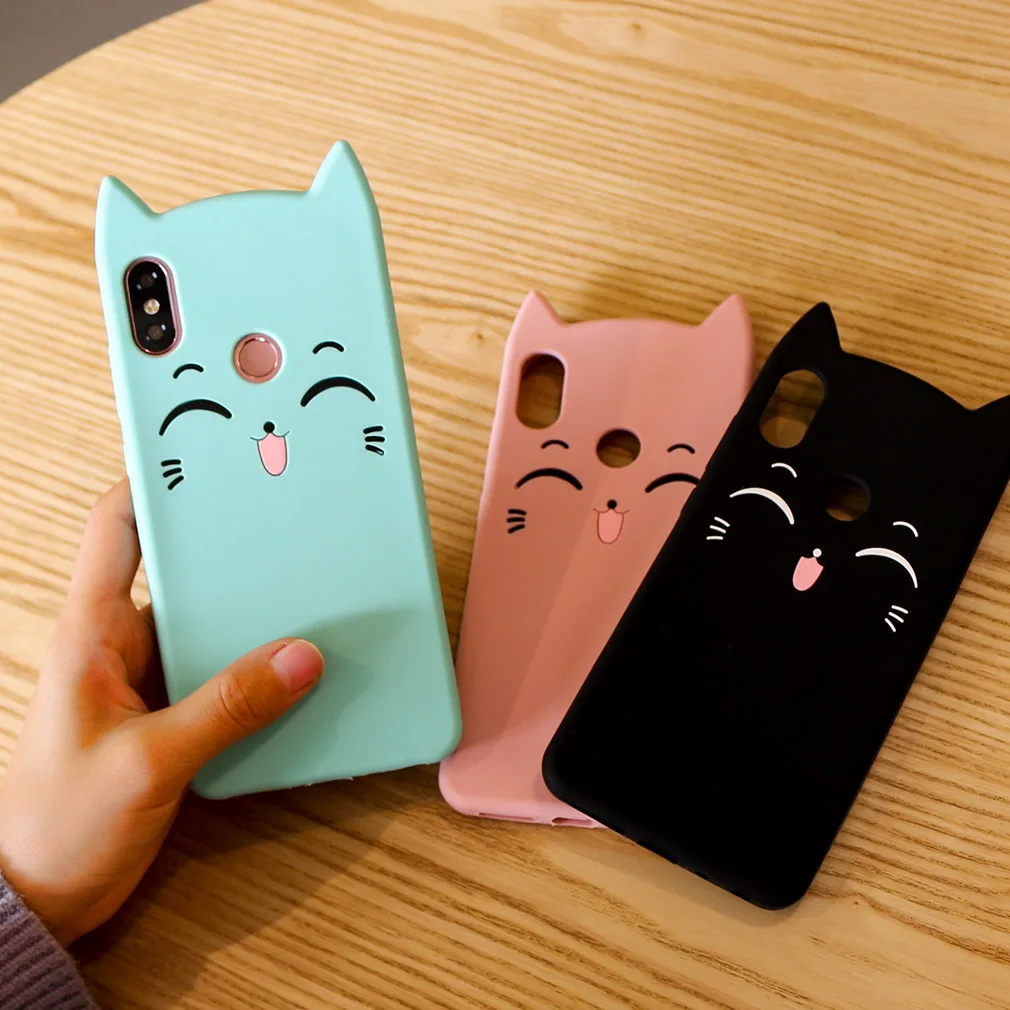

Case For Xiaomi Redmi Note 5 6 Pro Girls Cat Funny Anti Knock Back Cover Luxury TPU Cute Silicone Brand For Xiaomi Redmi Note 5