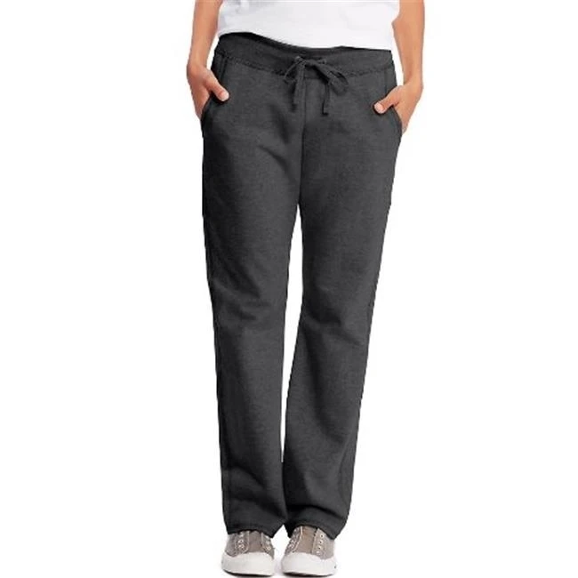 Hanes O4677 Женские французские махровые карманные брюки Charcoal Heather Medium|Брюки |