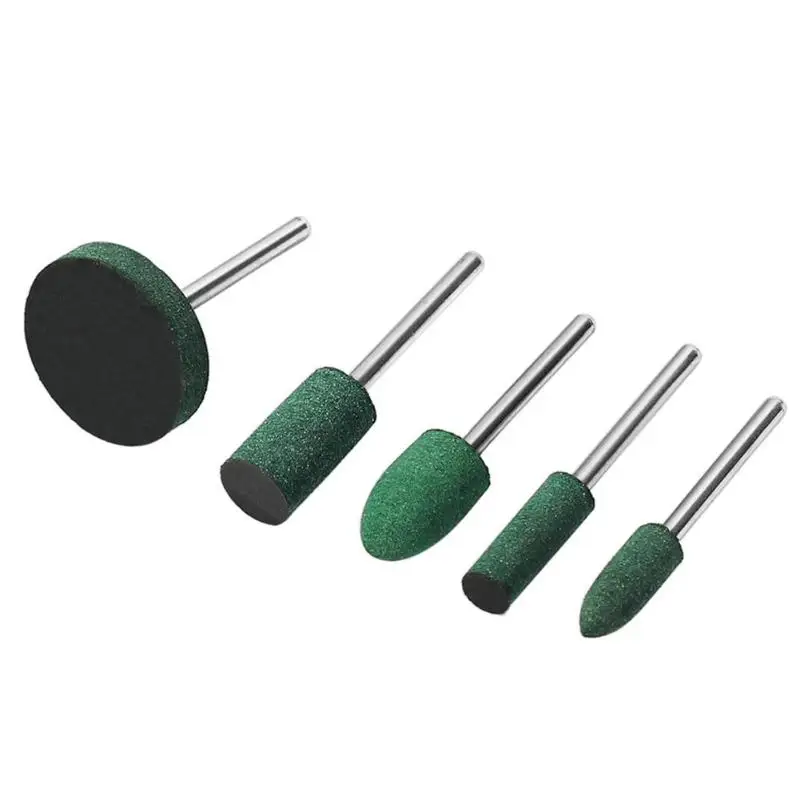 5pcs/set Rubber Mounted Point Grinding Head For Mould Finish Polish
