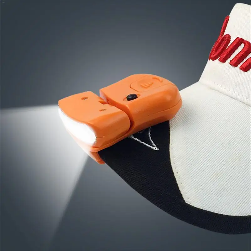 Clip on lamp 5LED head light adjustable Built in battery headLights Hat