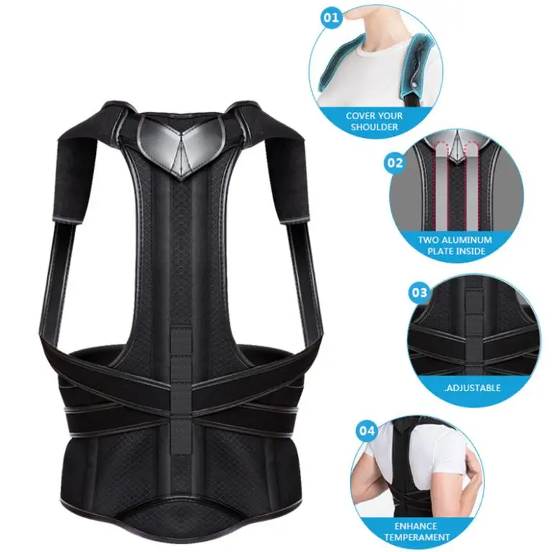

Back Posture Corrector Shoulder Lumbar Brace Spine Support Belt Adjustable Adult Corset Posture Correction Belt Body Health Care