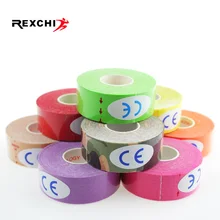 REXCHI 2,5 cm * 5m cinta elástica de seguridad deportiva para músculos rollo vendaje adhesivo muscular equipo protector de rodilla Codera soporte Pad