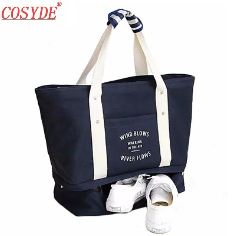 

Cosyde Fashion Casual Canvas Women Shoulder Bag Shoes Pocket Large Capacity Lady Travel Handbag Convenient Storage Tote Hand Bag