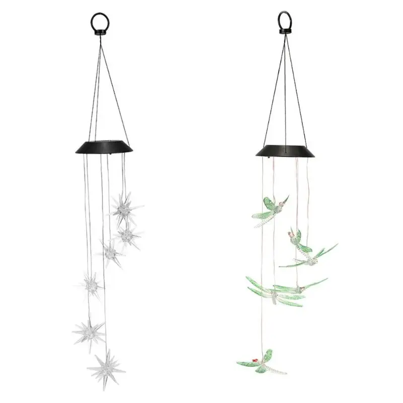 

Outdoor LED Solar Wind Chime Light Color Changing Hanging Lamp Home Decor