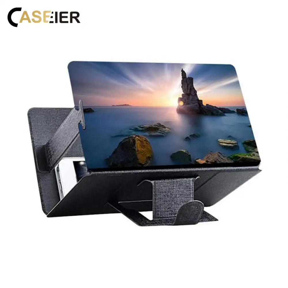 

CASEIER Phone Table Holder Screen Amplifier For iPhone X XR Xs Max Desk Phone Holder With Screen Amplifier For Samsung S10 S9