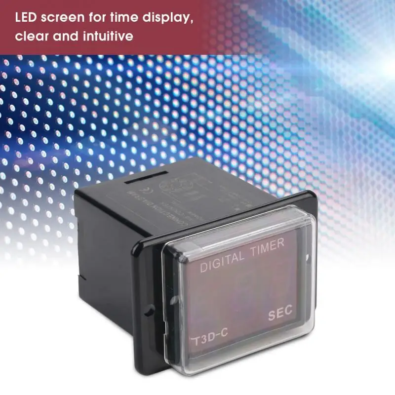T3D-C цифровой таймер реле светодиодный счетчик времени таймера рели временной задержки 8-Pin 99,9/999 сек 220VAC