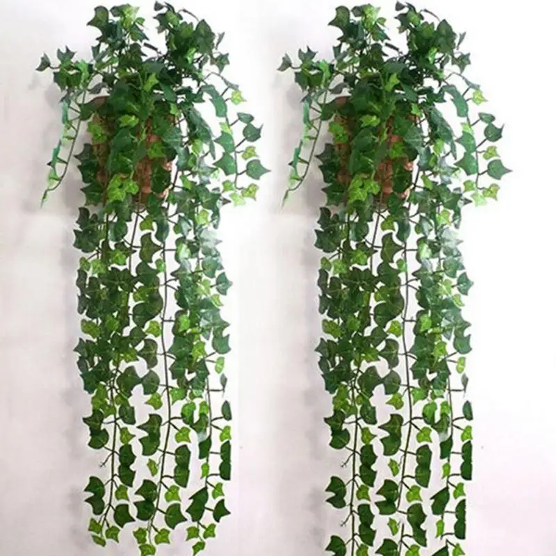 

250 cm Artificial guirnalda de hojas de hiedra plantas plástico verde largo vid falsa follaje de flor decoración del hogar Decoración de la boda