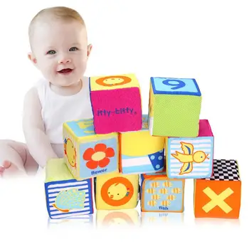 

9CM Baby Building Blocks Block Toys Set Wooden Building Blocks Early Education Learning Toy For Children