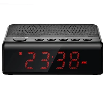 

Portable Wireless Bluetooth Alarm Clock Audio Fm Radio Speakers Support Tf Card Reader Mp3 Usb Phone Hands-Free Calls