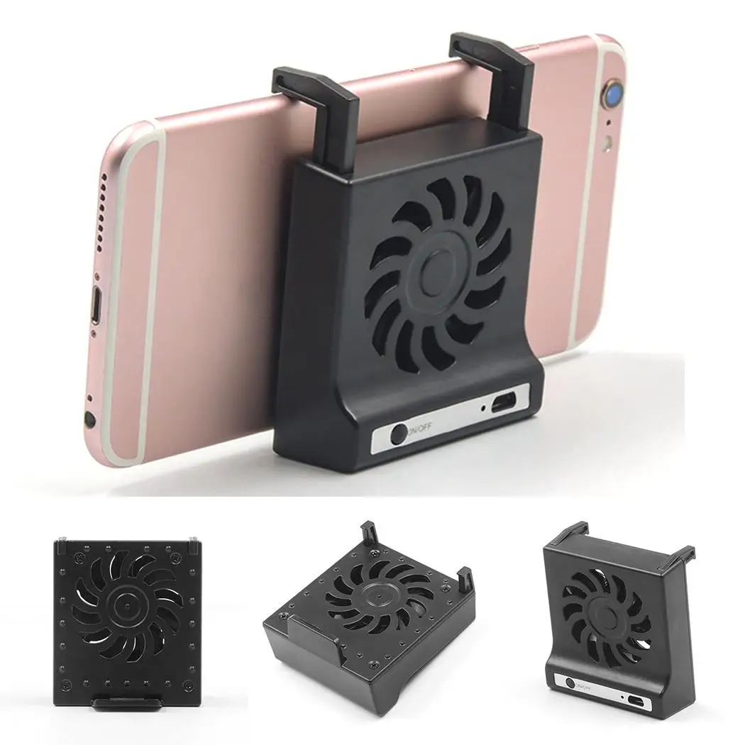 Mobile Phone Cooling Fan Bracket Portable Desktop Lazy Bracket Black 400mah 5V-500mA 70g