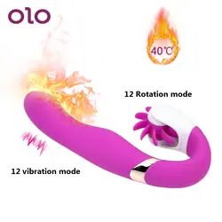 Оло G точка вибратор Отопление вращение оральный ласки языком секс-игрушки для женщин Стимулятор клитора Женский мастурбатор секс-товары