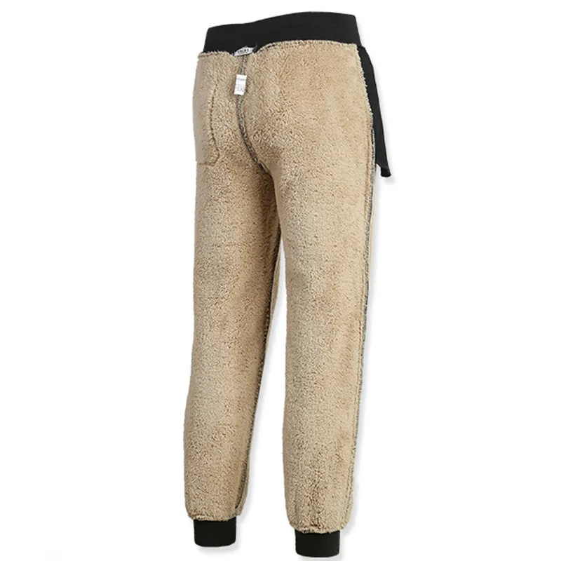 Мужские зимние теплые штаны из плотного флиса, мужские спортивные штаны, повседневные штаны из искусственного меха для бега, мужские хип-хоп плотные бархатные брюки 5XL