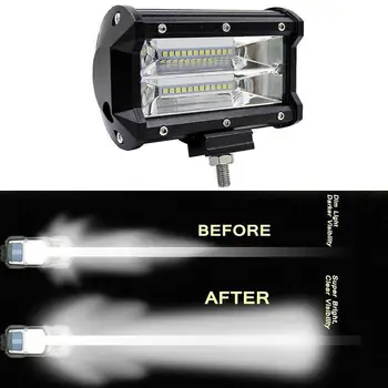 

Onever LED Spot Work Light 24 LED 72W Front Fog Lamps Driving Lights 180 Dregree Wide Angle Work Light 6000k IP67 Waterproof