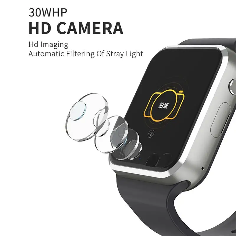 Color Touch Control Smart Watch Card Insert Call Waterproof Step Counter Camera Sedentary Reminder GPRS Positioning Smart Watch
