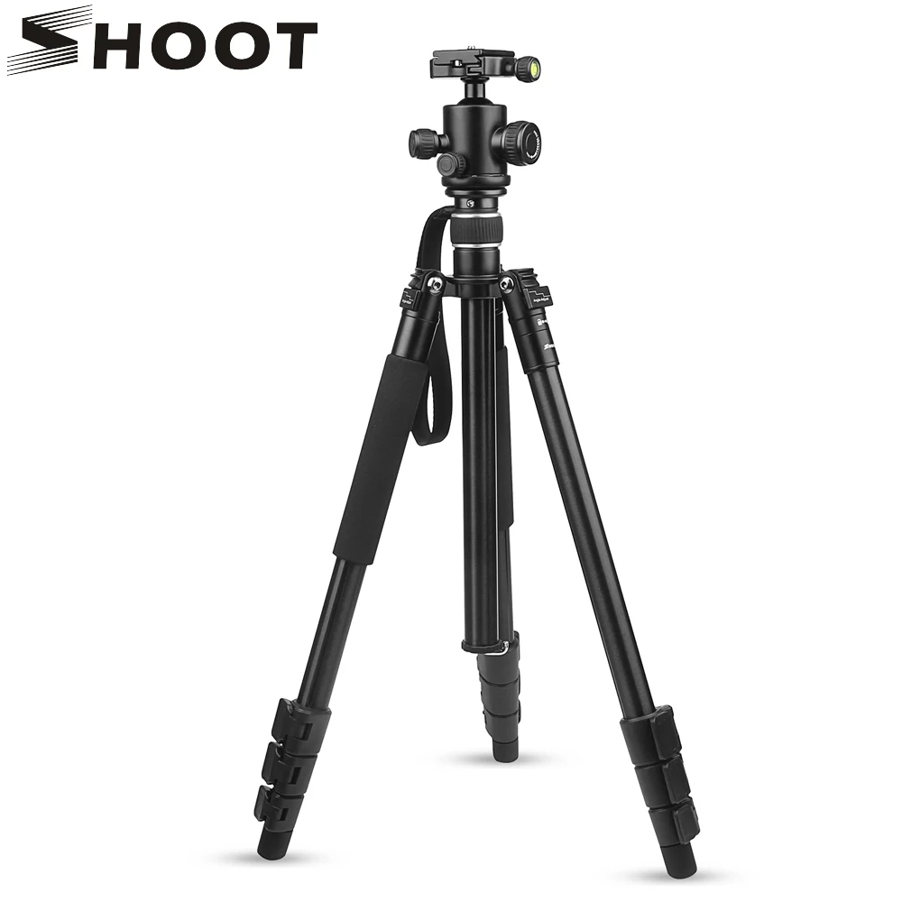 SHOOT Professional Flexible 4 sections Aluminium Tripod for Canon 80D