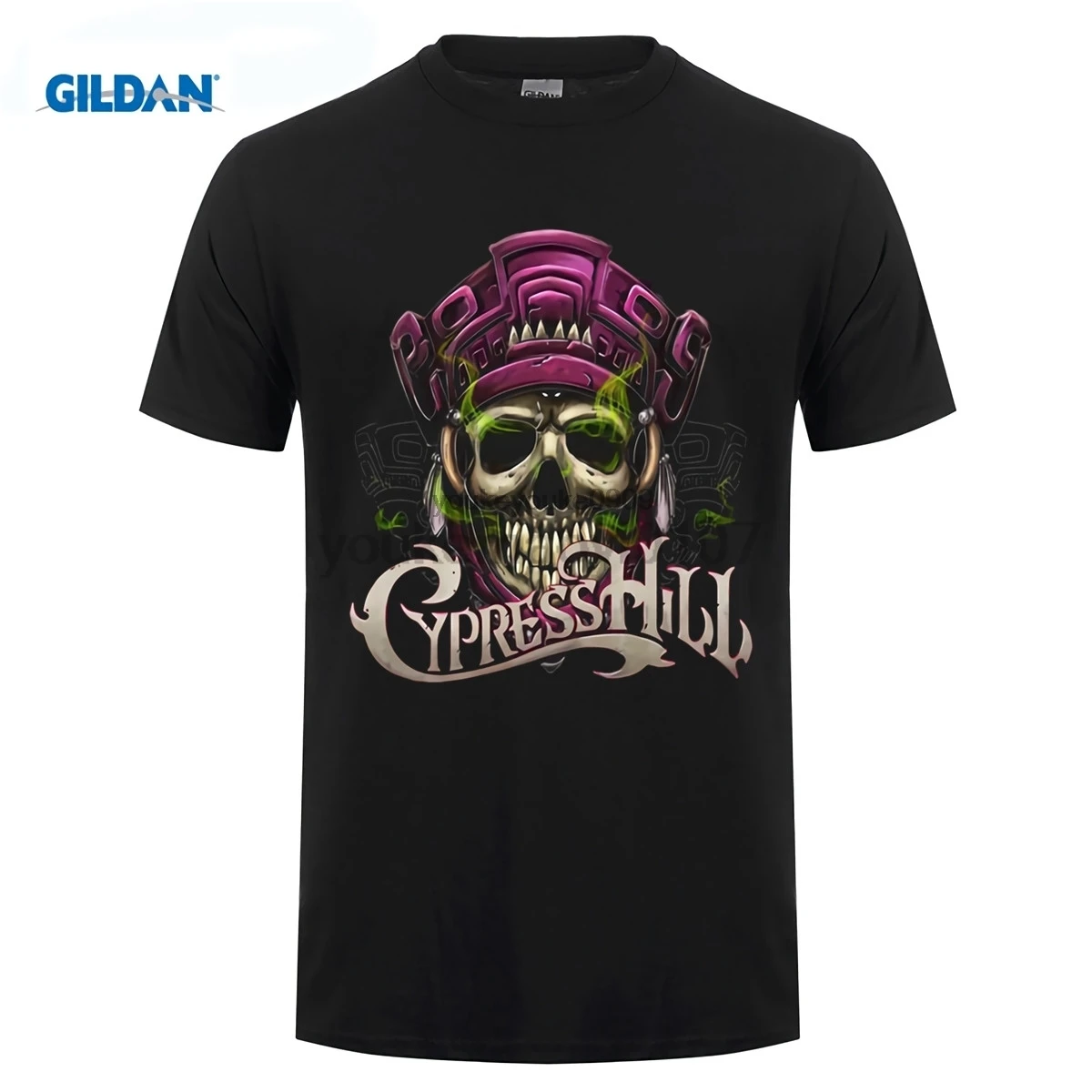 

GILDAN CypressHill Cypress Hill Skull Logo Hip Hop T-Shirt Men and men tee big sizeS-XXXL