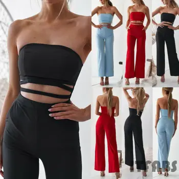 

2019 New Women's Wrapped Jumpsuit Casual Office Lady Jumpsuit