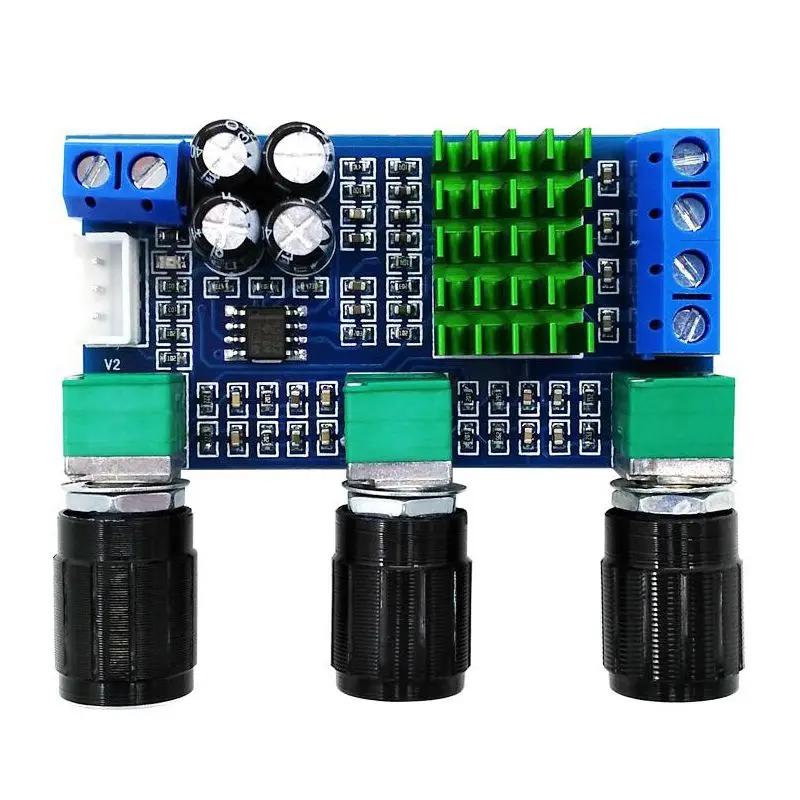 DC 12V 24V TPA3116D2 80Wx2 цифровой усилитель плата тройной регулятор громкости