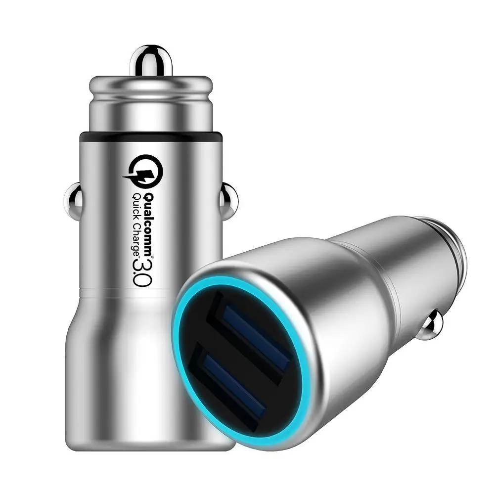 Car Charger Quick Charge 3.0 Dual USB Car-Charger For Mobile Phone Qualcomm QC 3.0 Fast Car Charging USB Charger Adapter Car Charger Quick Charge 3.0 Dual USB Car-Charger For Mobile Phone Qualcomm QC 3.0 Fast Car Charging USB Charger Adapter