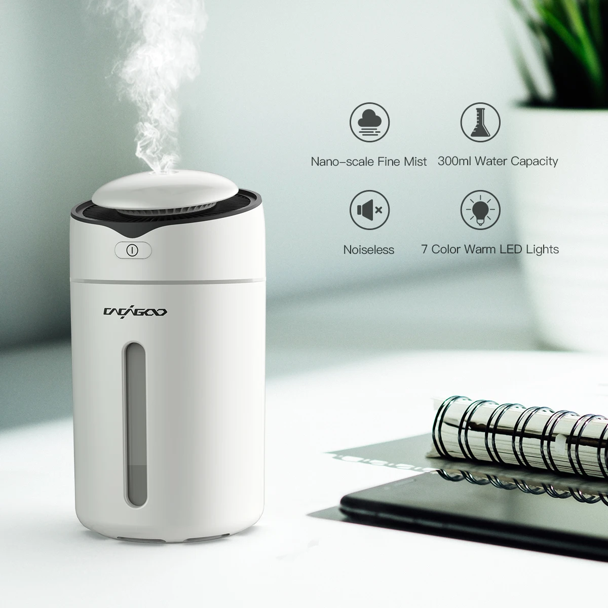 

High Quality 300ML Ultrasonic Air Humidifier Aroma Essential Oil Diffuser for Home Car USB Fogger Mist Maker with LED Night Lamp