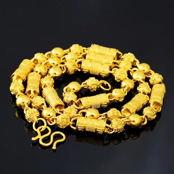 

2019 Popular Vietnam Sand Gold Mens Necklace No Fade Plated Latest Gold Necklace designs