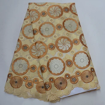 

African lace fabric 2019 high quality lace Swiss voile lace in Switzerland cotton stones dry lace Nigerian dress for man women