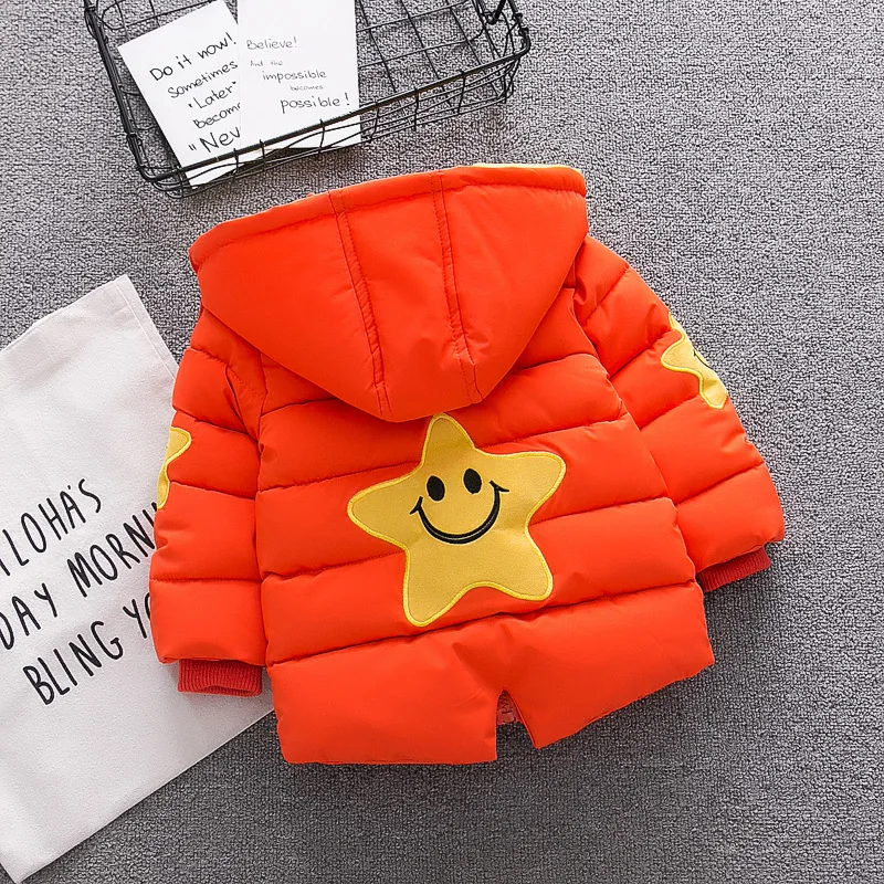 

baby winter coat 2019 new high quality male treasure cartoon plus velvet thick Down & Parkas
