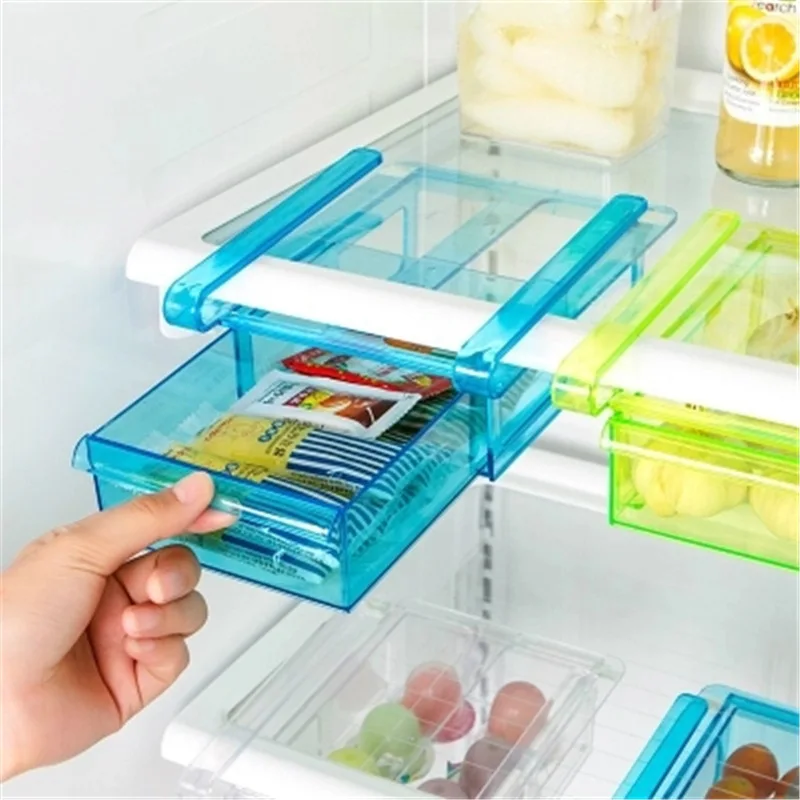 

New Drawer Type Plastic Storage Box Refrigerator Food Sorting Box Fresh Clapboard Layer Push And Pull Kitchen Container