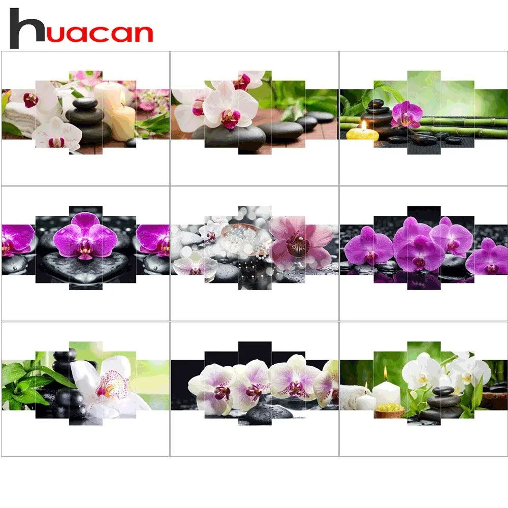 

Huacan Diamond Mosaic Sale Full Drill Square Flower 5D Diamond Painting Rhinestones Diamond Embroidery Multi-picture Combination